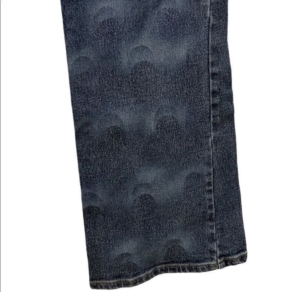 Zana Di Y2K Medium Wash Faded Sparkly Flare Mid Rose Denim Blue Jeans - Picture 6 of 10